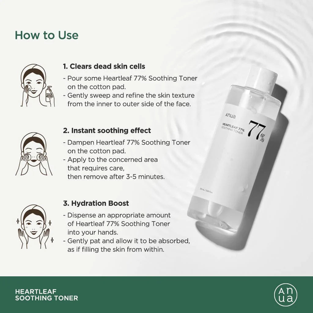 Anua Heartleaf 77% Soothing Toner Korea
