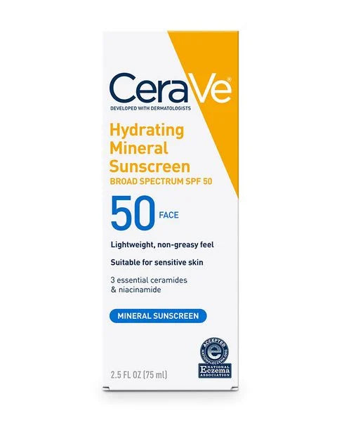 Cerave Hydrating Mineral Sunscreen SPF50 75 ml