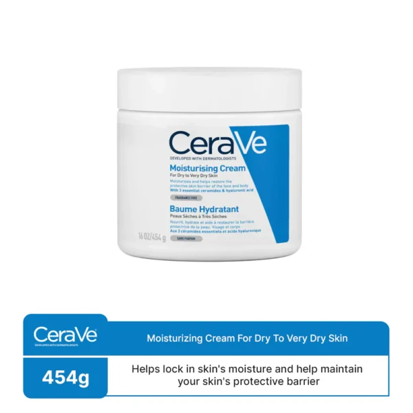Cerave Moisturizing Cream For Dry To Very Dry Skin ( 454gm) - Image 2