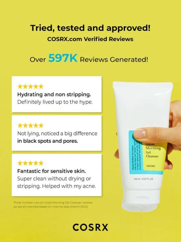 COSRX – Low pH Good Morning Gel Cleanser 150ml - Image 2