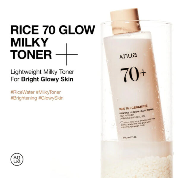 Anua Rice 70 Glow Milky Toner 250Ml - Image 3