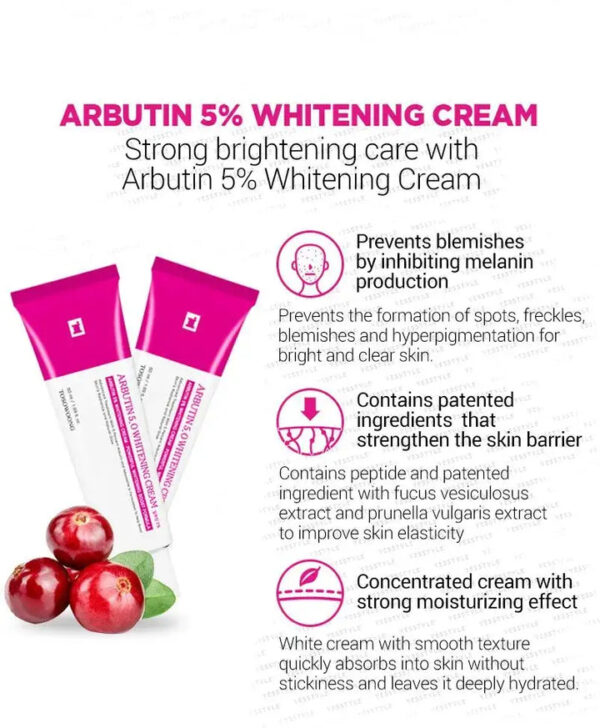 TOSOWOONG ARBUTIN 5 WHITENING CREAM 50G - Image 2